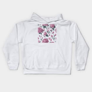 Purple Floral pattern Kids Hoodie